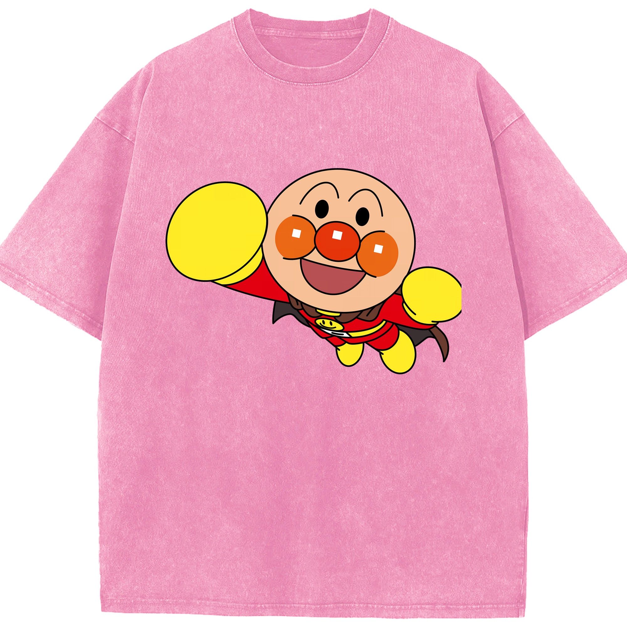 （画像用） アンパンマン Anpanman 綿100% ヴィンテージ風 半袖Tシャツ（フロントプリント）